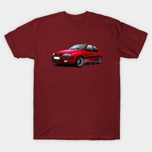 Citroen Saxo Illustration - Red T-Shirt